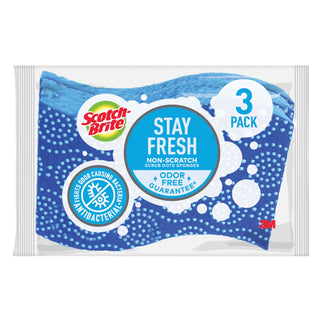 Scotch-Brite® Stay Fresh Non-Scratch Scrub Dots Sponge 20303-8