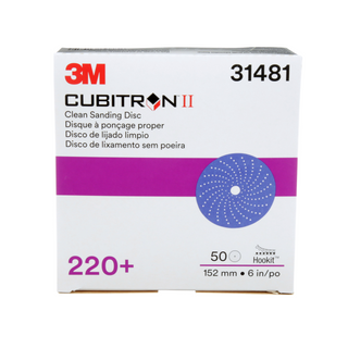 3M Cubitron II Hookit Clean Sanding Abrasive Disc, 31481, 6 in, 220+
grade