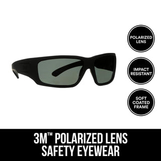 3M Safety Eyewear Polarized, 90214-HZ4-NA, Blk Frame