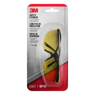 3M Safety Eyewear Anti-Scratch, 90966H1-C, Black, Amber Lens