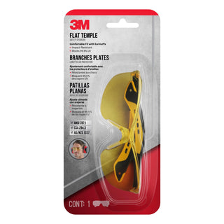 3M Flat Temple Eyewear Anti-Scratch, 47013H1-DC, Black/Yellow, Amber
Lens