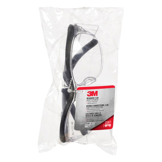 3M Readers Safety Glasses, 91192H1-C, +2.0 Blk Frm, Clr Lens