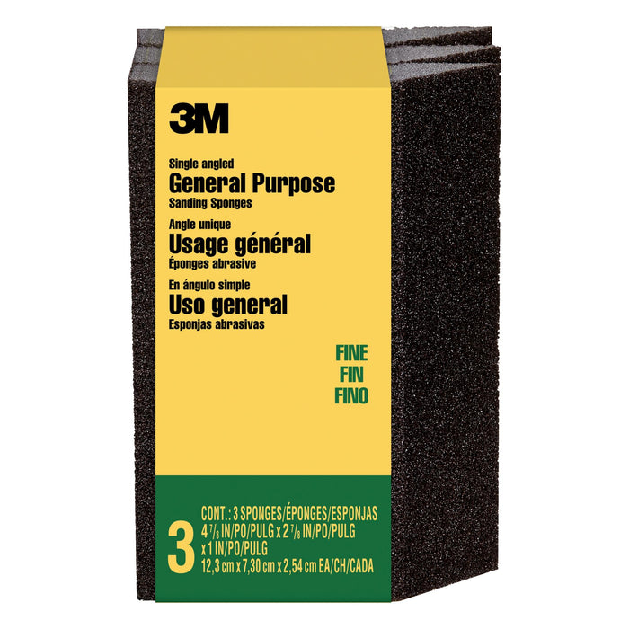 3M General Purpose Sanding Sponge CP040-3PK, Single Angle