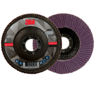 3M Flap Disc 769F, 80+, T27, 4-1/2 in x 7/8 in