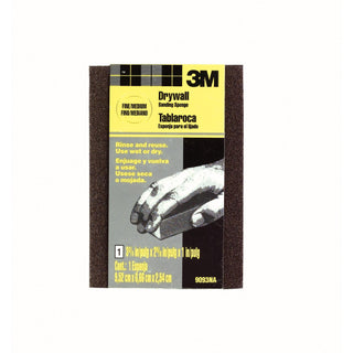 3M Drywall Sanding Sponge 9093DC, Dual Grit Block, 3 3/4 in x 2 5/8 in x 1 in