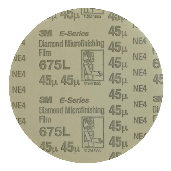 3M Diamond Microfinishing PSA Film Disc 675L, 3 in x NH, 45 Micron,
100/Bag