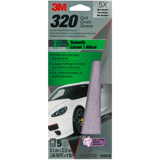 3M Premium Automotive Sandpaper, 03078, 3 2/3 in x 9 in, 320 Grit