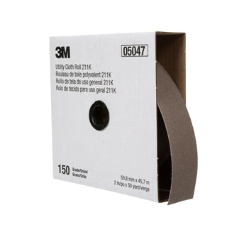 3M Utility Cloth Roll 211K, 150 J-weight, 2-1/2 in x 50 yd