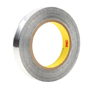 3M Aluminum Foil Tape 425, Silver, 1/4 in x 60 yd, 4.6 mil