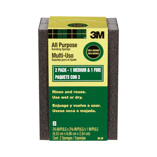 3M General Purpose Sanding Sponge, 2-Pack CP-2P-ESF, Block