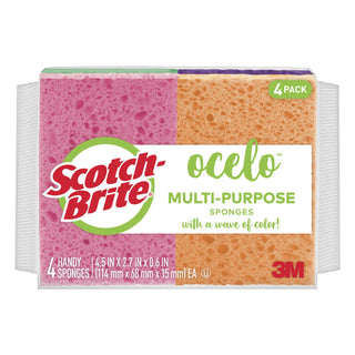 ocelo Scotch-Brite® Multi-Purpose Sponges 7274-10, 4.5 in x 2.7 in x 0.6 in