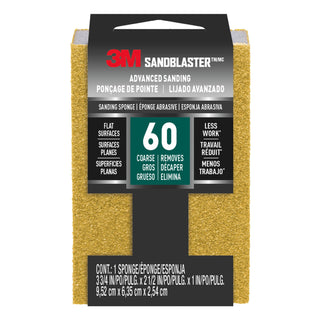 3M SandBlaster Advanced Sanding Sanding Sponge 20909-60, 60 grit