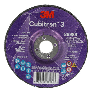 3M Cubitron 3 Depressed Center Grinding Wheel, 88989, 36+, T27