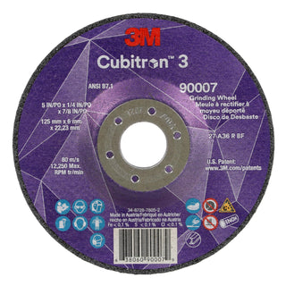 3M Cubitron 3 Depressed Center Grinding Wheel, 90007, 36+, T27