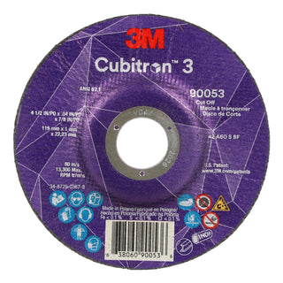 3M Cubitron 3 Cut-Off Wheel, 90053, 60+, T27, 4-1/2 in x 0.04 in x 7/8
in