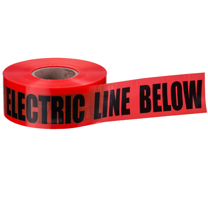 Ideal 42-101 Underground "Caution Electric Line Buried" Tape, Red 3"x1000'