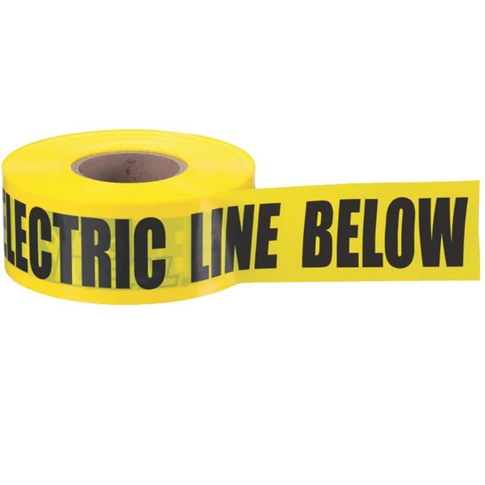 Ideal 42-102 Underground "Caution Electric Line Buried" Tape, Yellow, 3"x1000'