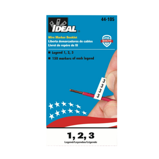 Ideal 44-106 Wire Marker Booklet, Asst A, B, C, 150 Each