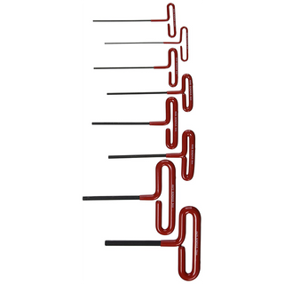 Bondhus 46587 Hex Tip Cushion Grip Loop T-Handles Set with ProGuard Finish, 8 Piece