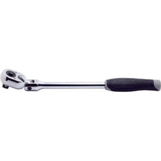 Ko-Ken 4774JB 1/2 In Sq. Dr. Ratchet Handle 24 Teeth Flexible Head Length 330 mm Push Button Plastic Handle
