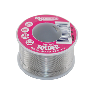 MG Chemicals 4875-227G 4870 Series Sn60/Pb40 No Clean Leaded Solder 0.032" Diameter 1/2 lbs Spool