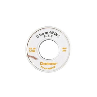 Chemtronics 5-100L Desoldering Braid Chem-Wik Rosin, .050", 100'