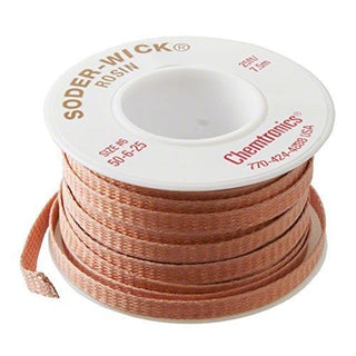 Chemtronics 50-6-25 Desoldering Braid Soder-Wick Rosin, .210", 25'