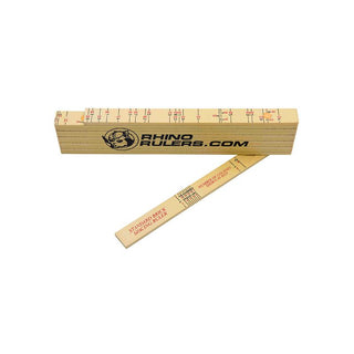 US Tape 55110 Rhino Fiberglass Folding Ruler 5/8" x 6' Brick Spacing Scale Front Side, 16ths Back Side