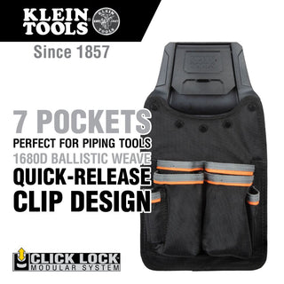 Klein Tools 55912 Tradesman Pro Modular Piping Tool Pouch with Belt Clip