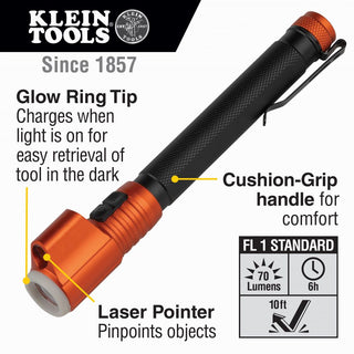 Klein Tools 56026R Inspection Penlight with Class 3R Red Laser Pointer