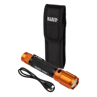 Klein Tools 56413 Rechargeable 2-Color LED Flashlight with Holster