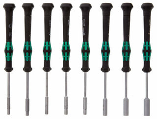 Wera 05345279001 Kraftform Micro SAE Precision Nut Driver Set, 8 Piece