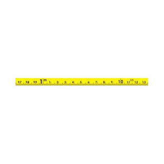 US Tape 58505 Adhesive-backed Bench Tape 3/8" x 15m; L-R; cont. cm-Repeat Every m; Yellow Blade