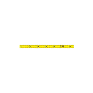 US Tape 58508 Adhesive-backed Bench Tape 3/8" x 100'; L-R; 8ths Top and Bottom; Yellow Blade