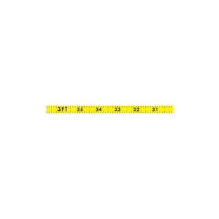 US Tape 58509 Adhesive-backed Bench Tape 3/8" x 25'; R-L; 8ths Top and Bottom; Yellow Blade