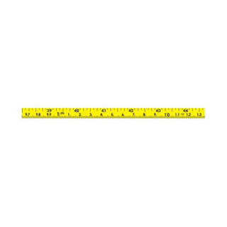 US Tape 58513 Adhesive-backed Bench Tape 3/8" x 50'/15m; L-R; 8ths Top, cm/mm Bottom; Yellow Blade