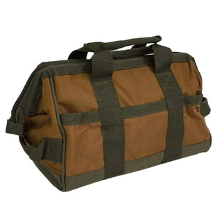 Bucket Boss 60028 Gatemouth Tool Bag Combo, Brown 17 pockets