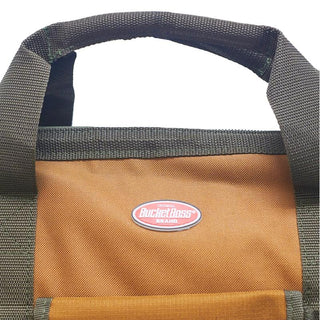 Bucket Boss 60024 Gatemouth 24 Tool Bag, Brown, Green 19 Pockets