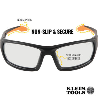 Klein Tools 60537 Safety Glasses, Professional PPE Protective Eyewear with Full Frame, Scratch Resistant and Anti-Fog, Indoor/Outdoor Lens