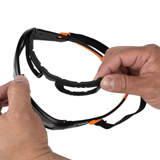 Klein Tools 60471 Professional Full-Frame Gasket Safety Glasses, Gray Lens