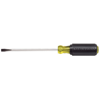 Klein Tools 605-10 1/4" Cabinet Tip Screwdriver on 10" Heavy Duty Round Shank