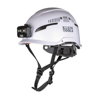 Klein Tools 60526 Safety Helmet, Type-2, Vented Class C, with Rechargeable Headlamp