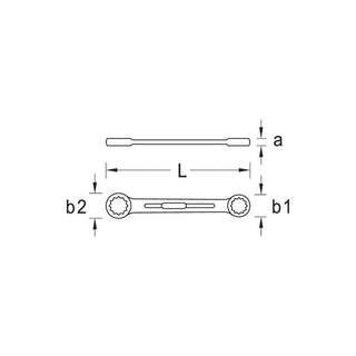 Gedore 6056380 Flat ring spanner 32x36 mm