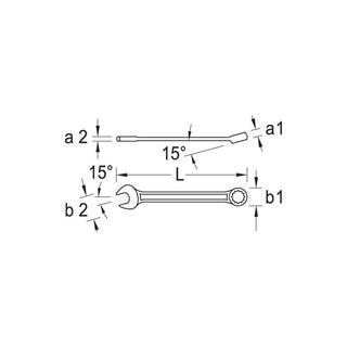 Gedore 6100030 7 13/16AF Combination Spanner 13/16 Inch