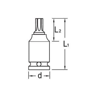 Gedore 6197440 Impact screwdriver bit socket 1/2" TORX® T50