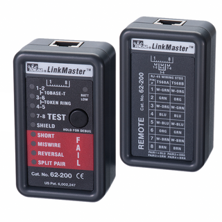 Ideal 62-200 LinkMaster RJ-45 CAT5e/6 Wiremapper