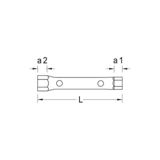 Gedore 6210480 Tubular box spanner 8x10 mm