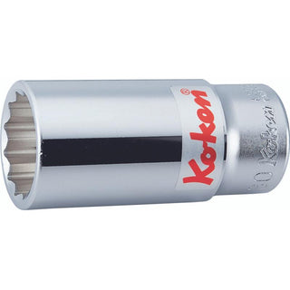 Ko-ken 6305M-24 Hex 3/4"Sq. Drive 12 Point Socket 24 mm L.90 mm