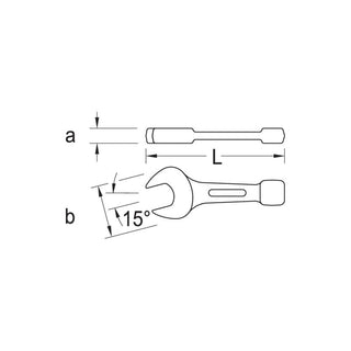 Gedore 6401740 133 Open Ended Slogging Spanner 95 mm