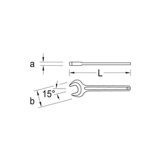 Gedore 6575220 Single open ended spanner 18 mm